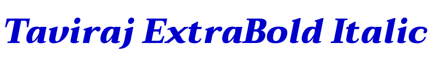 Taviraj ExtraBold Italic fuente